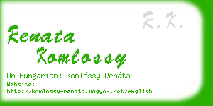 renata komlossy business card