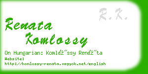 renata komlossy business card